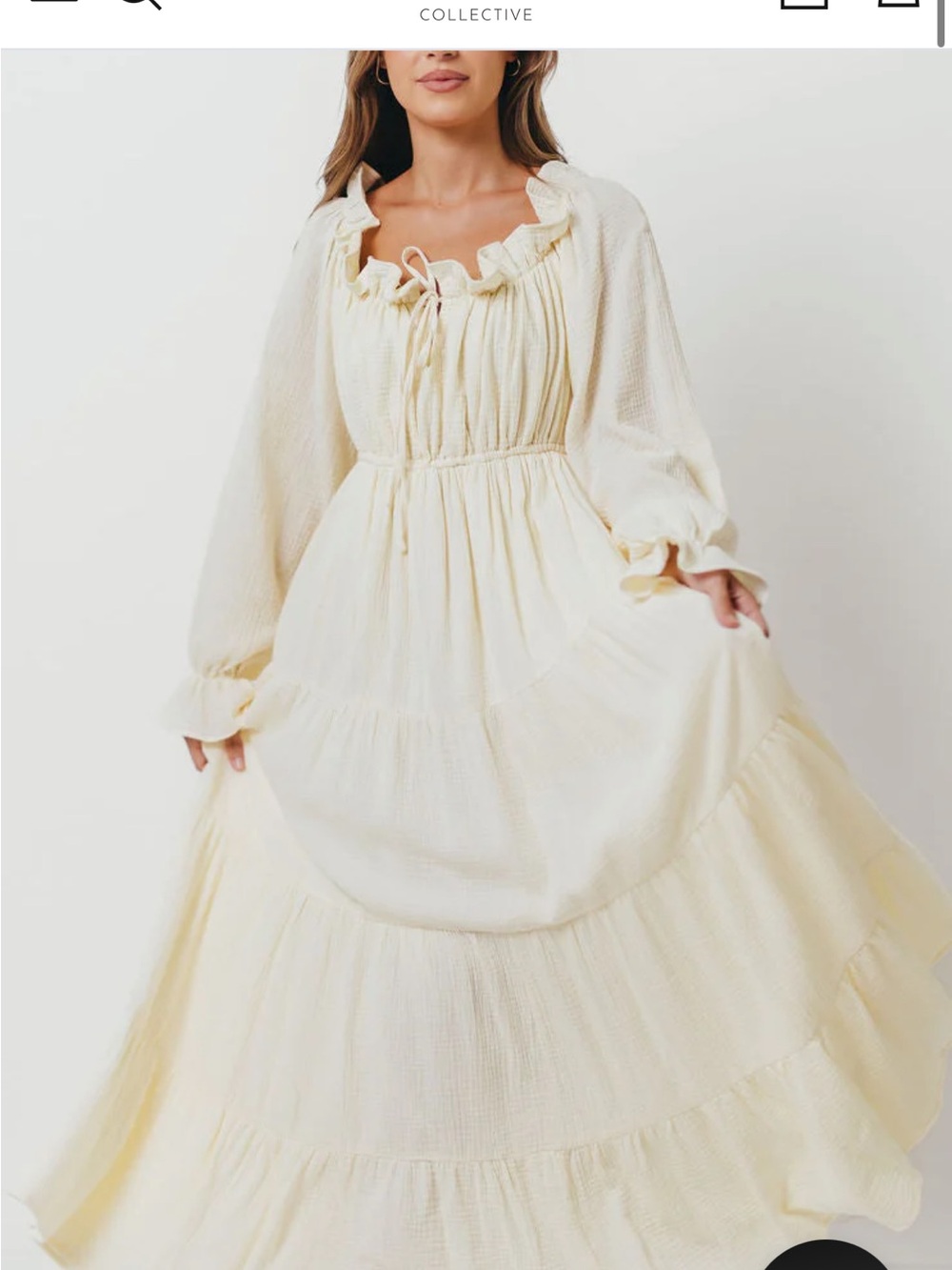 Cream Bump Friendly maxi dress